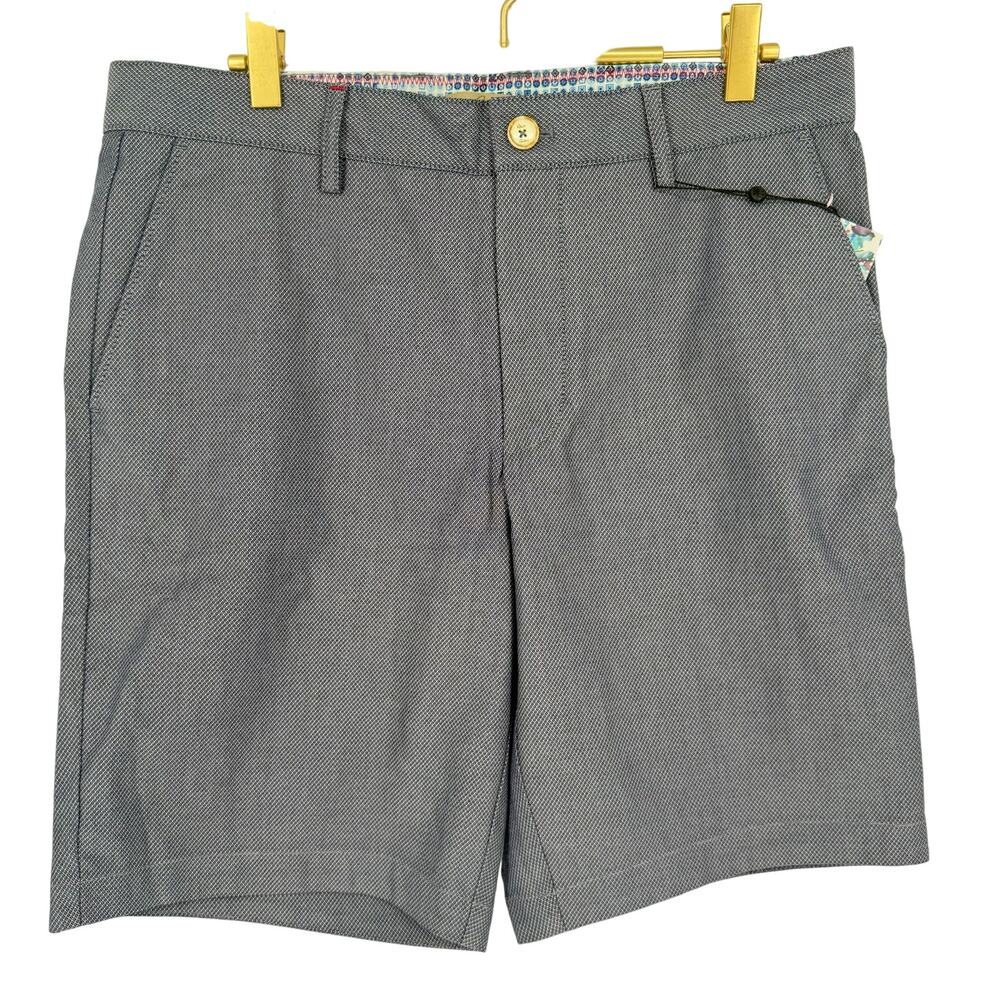 Robert Graham Men's Shorts, Classic Fit STROLL Navy Jacquard 32